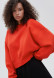 Black color three-thread insulated voluminous sweatshirt